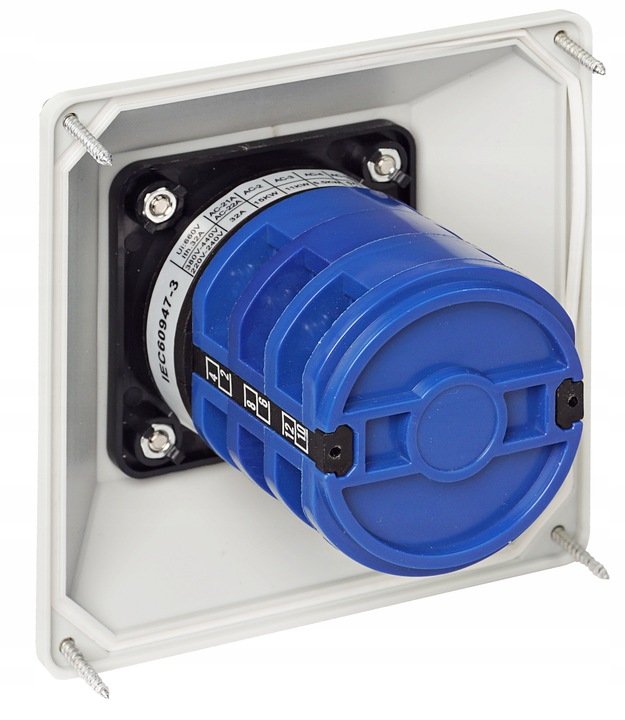 ŁĄCZNIK KRZYWKOWY 0-Y-T 32A 3P GWIAZDA TRÓJKĄT W OBUDOWIE 110x110 3F IP65