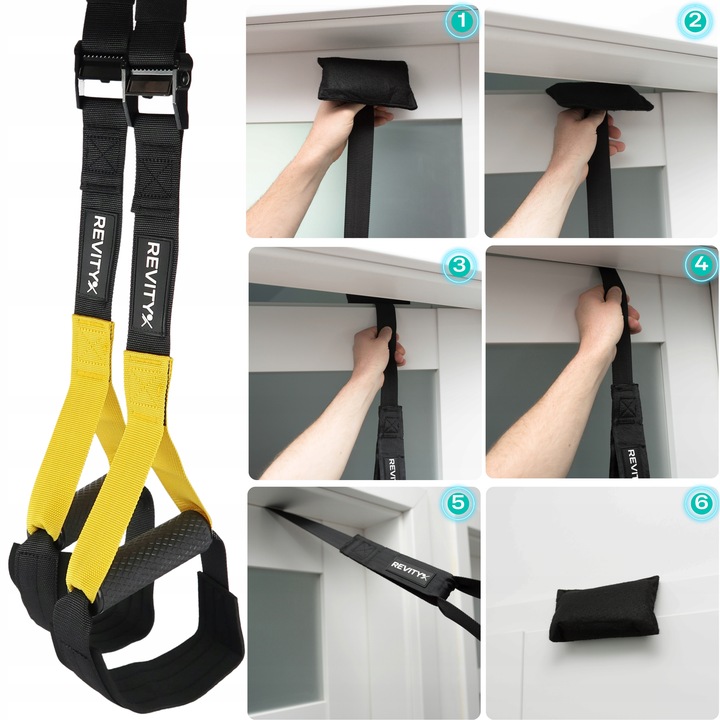 TAŚMY DO ĆWICZEŃ TRX CROSSFIT PASY TRENINGOWE Z AKCESORIAMI WYSOKA JAKOŚĆ