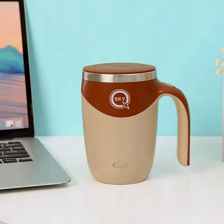 AUTOMATYCZNY KUBEK TERMICZNY 380 ML MAGNETYCZNE MIESZADŁO USB DLA KAWOSZY