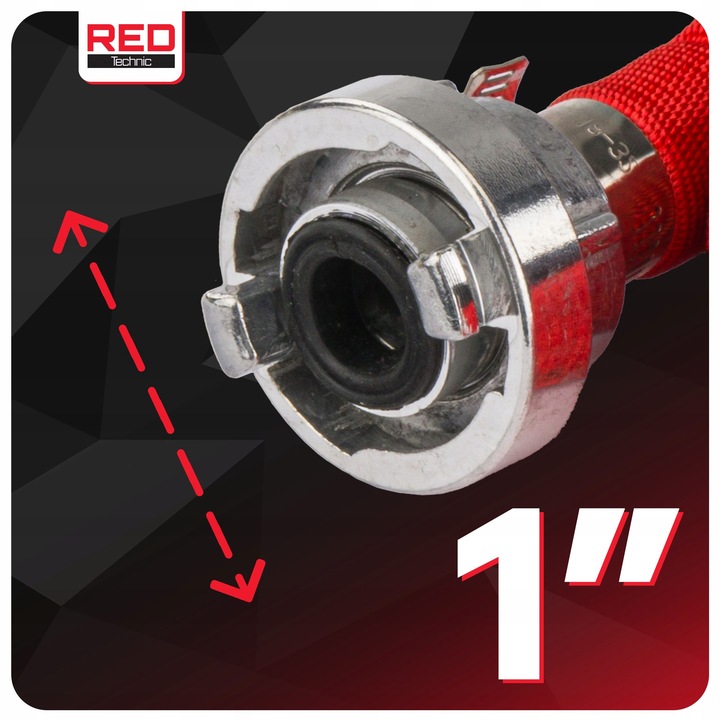 WĄŻ STRAŻACKI PARCIANY DO WODY SZAMBA SZYBKOZŁĄCZKA 1" 30 M 8 BAR