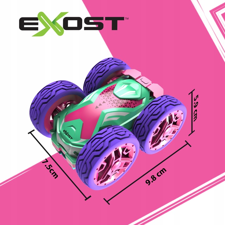 Exost MINI FLIP NEO obraca się o 360 stopni AUTO sterowane DWUSTRONNE pilot