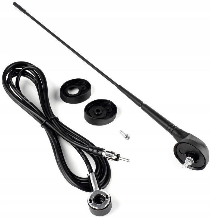 ANTENA SAMOCHODOWA 5MM ADAPTOR DŁ. 40CM