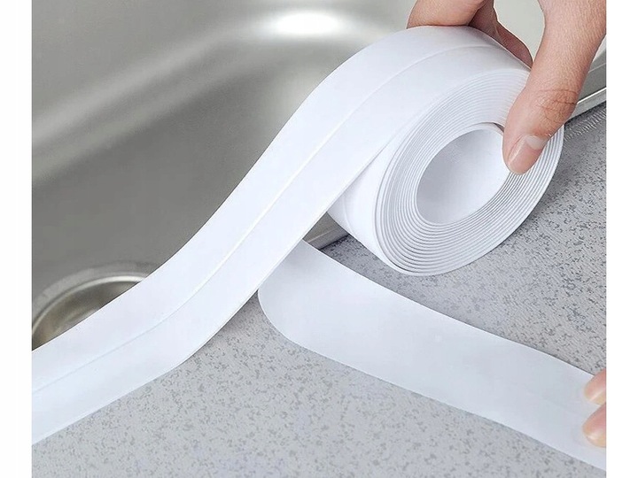 5X TAŚMA USZCZELNIAJĄCA DO WANNY BRODZIKA UMYWLKI ZLEWU 38mm X 3,2m MOCNA