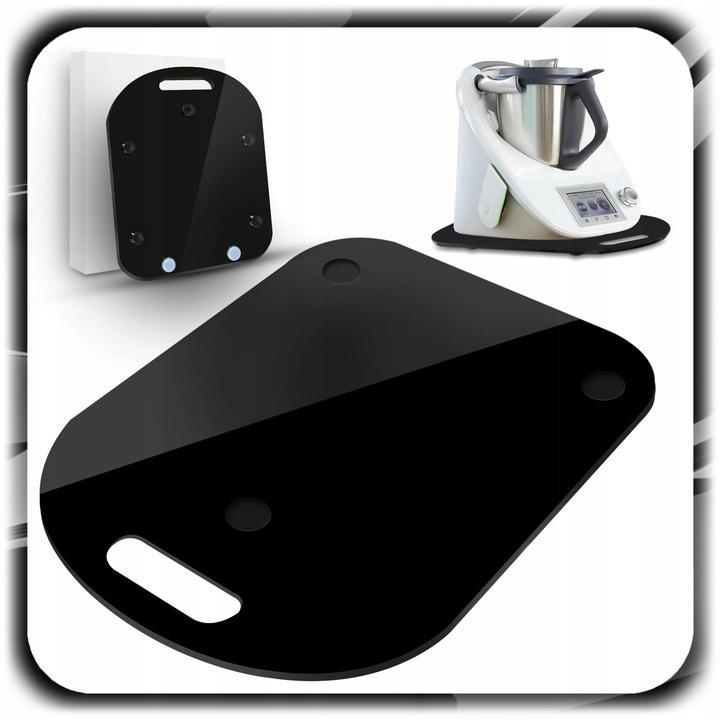 DESKA PODSTAWKA PODKŁADKA POD THERMOMIX TERMOMIX TERMOMIKS TM5 TM6 CZARNA