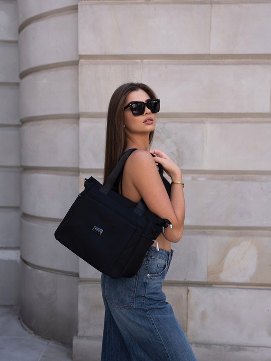 Torebka damska pojemna shopper Peterson z paskiem na ramię miejska sportowa