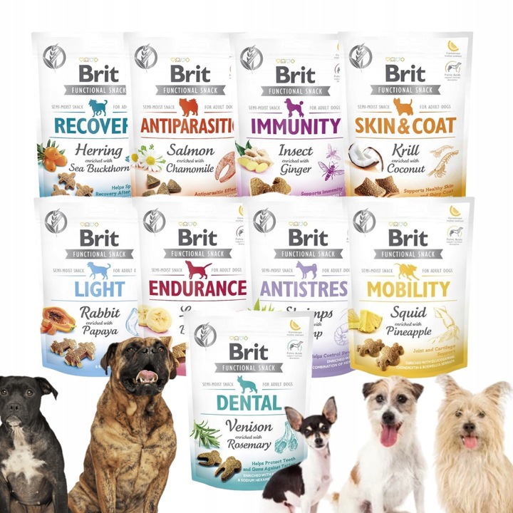 Przysmaki dla Psa Brit Care Functional Snack Mix Zestaw 150g* 9 szt