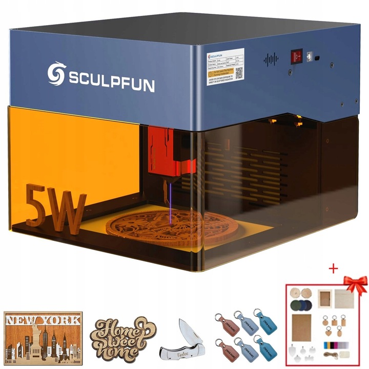Grawerka laserowa Micro Desktop 10000mm/min SCULPFUN iCube Pro 5W 130*130mm