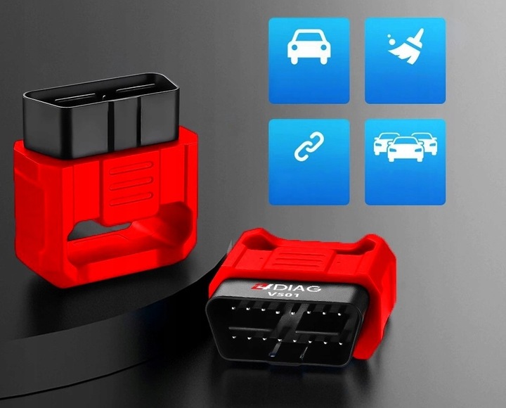 INTERFEJS DIAGNOSTYCZNY 24DIAG V501 ELM327 BLUETOOTH 5.0 OBD2 iOS ANDROID
