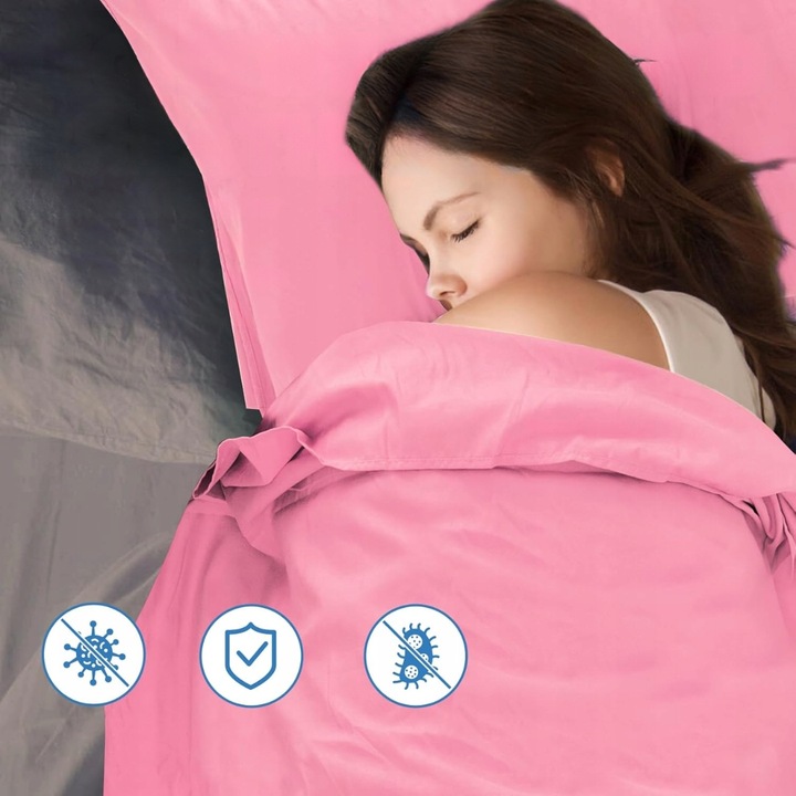 JEDWABNY ŚPIWÓR 220x90 TURYSTYCZNY LETNI Z ZAMKIEM - CIEPŁY LEKKI PODRÓŻNY