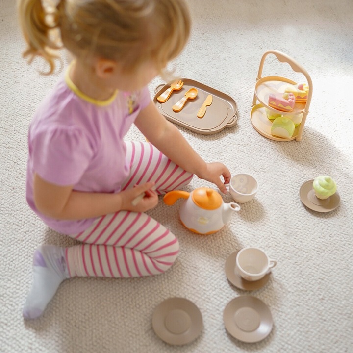 SERWIS ZESTAW DO HERBATY KAWY DESER FILIŻANKI AKCESORIA 25 EL. WOOPIE