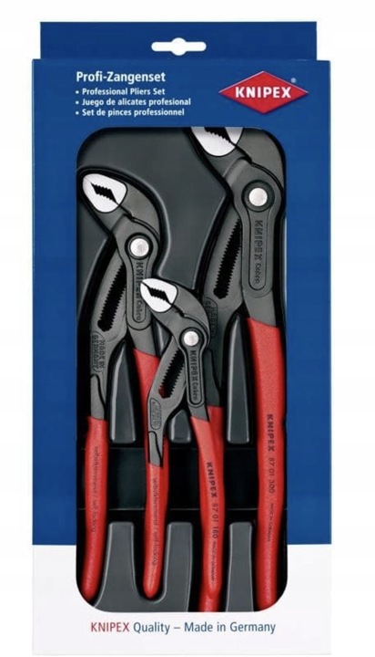 KNIPEX Zestaw szczypiec COBRA do rur klucz 00 20 09 V02 3szt