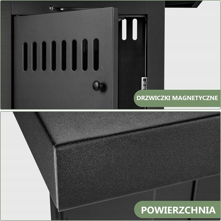 Grill Palenisko Węglowe Do Ogrodu Stół Ultranatura Ambiente Cube Czarny