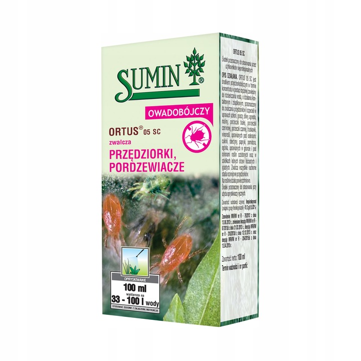 Ortus 05 SC 100ml zwalcza przędziorki szpeciele drzewa i krzewy owocowe