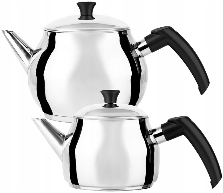 CZAJNICZKI TURECKIE PODWÓJNE DO HERBATY 1L INDUKCJA GAZ DWIE POKRYWKI MINI