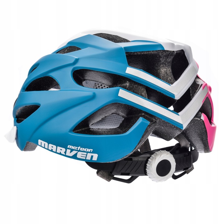 KASK ROWEROWY REGULOWANY METEOR MARVEN S 52-56cm siatka 3-kolorowy AIR FLOW
