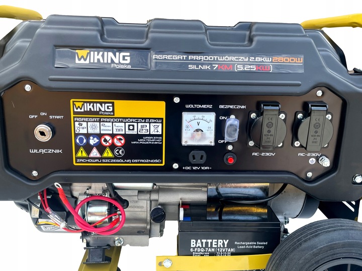 Agregat prądotwórczy 5,25kW generator prądu AVR ele-start koła