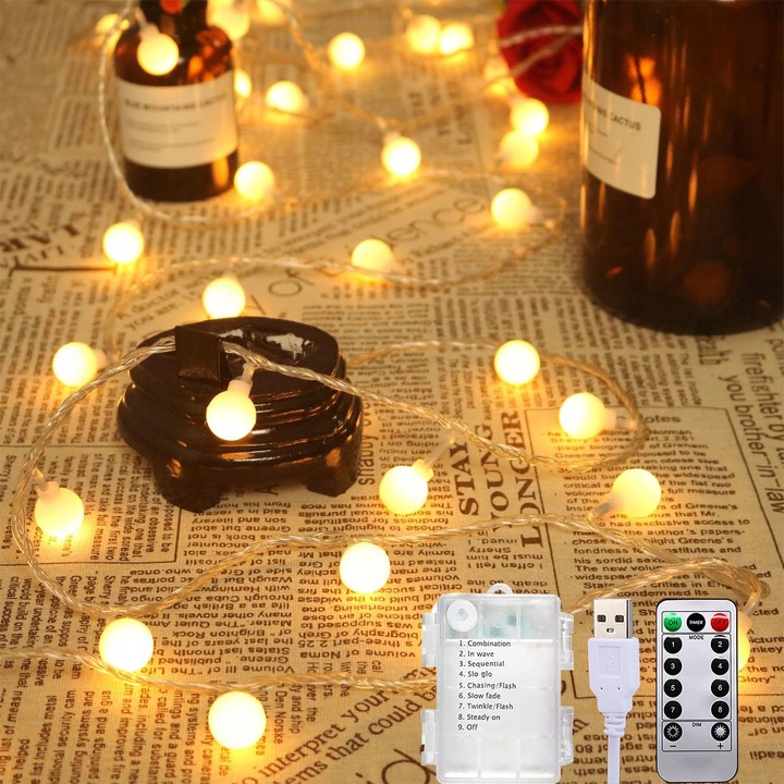 13M 100LED Lampki Świąteczne Światełka Choinkowe Ciepłe Zewnętrzne Blask