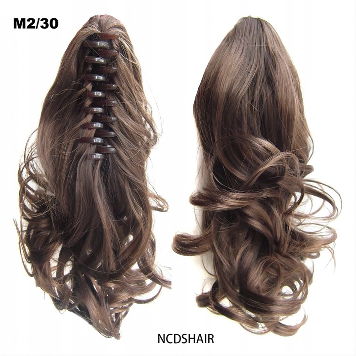 KUCYK Kręcone Claw Doczepiany Kucyki Pony Dopinki Kitka 38CM Brąz 2/30