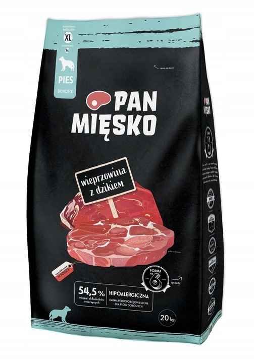 PAN MIĘSKO Wieprzowina z dzikiem XL 20kg