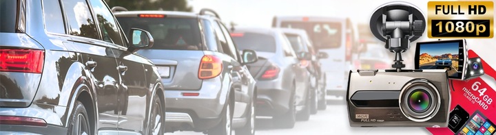 WIDEOREJESTRATOR KAMERA SAMODCHODOWA PRZÓD TYŁ WIDEO REJESTRATOR Menu PL 64