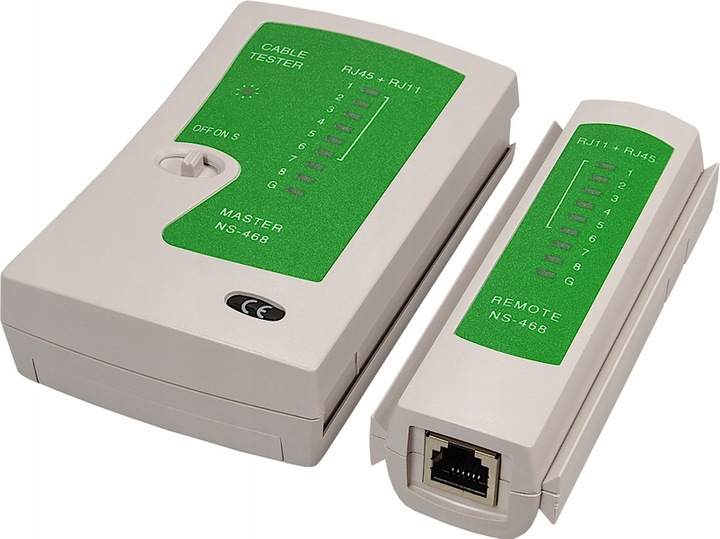 TESTER OKABLOWANIA LAN DO KABLI PRZEWODÓW SIECIOWYCH LED RJ45 RJ11RJ12