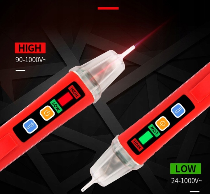 Bezdotykowy tester próbnik napięcia UNI-T UT12D-EU 24-1000V AC DETEKTOR