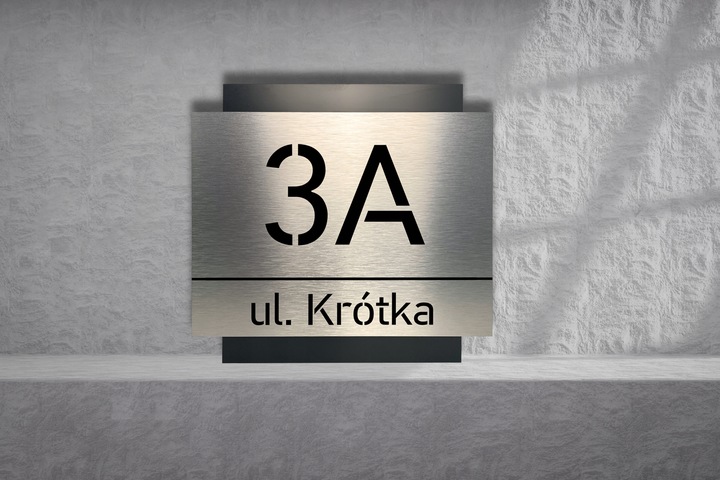 Tabliczka adresowa NUMER | ADRES NA DOM| 25x25cm | CNC | Wycinany | UV