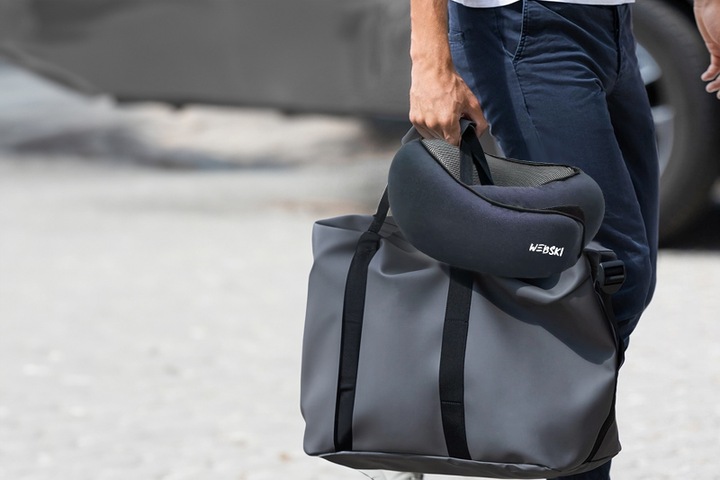 PODRÓŻNA PODUSZKA POD SZYJE KARK WYGODNA DO SPANIA W SAMOLOCIE AUTOKARZE