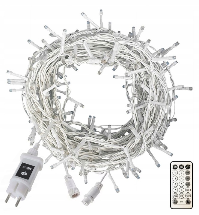 Sople 500 LED zewnętrzne CIEPŁE + FLASH 22,5 m świąteczne + pilot