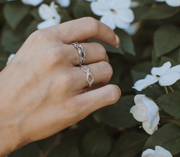 SREBRNA OBRĄCZKA PLECIONA AŻUROWA WARKOCZ 925 r9