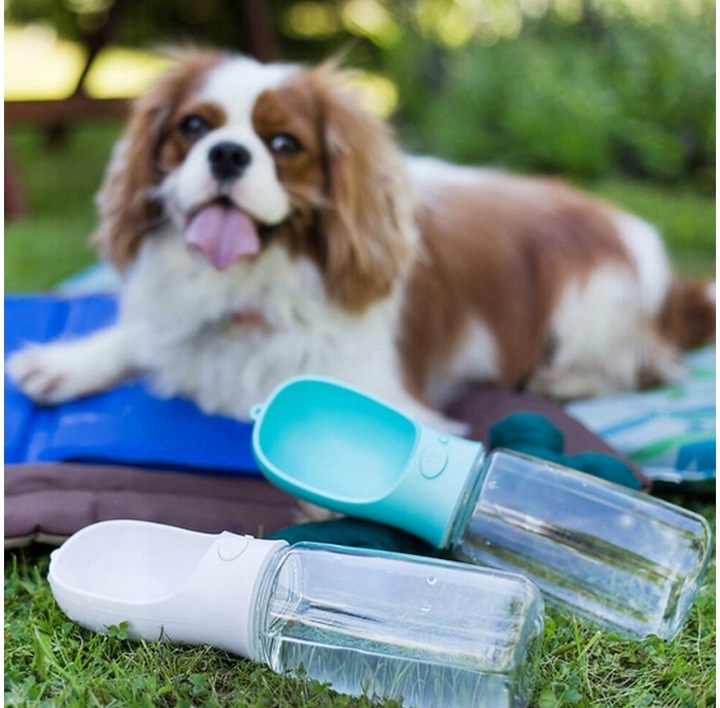 BUTELKA NA WODĘ DLA PSA BIDON POIDŁO MISKA 0,5L PRZENOŚNA SPACER TURYSTYCZN