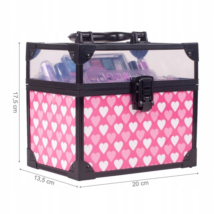 KUFEREK KOSMETYKÓW Zestaw do MAKIJAŻU I PAZNOKCI DLA DZIEWCZYNKI DOMOWE SPA