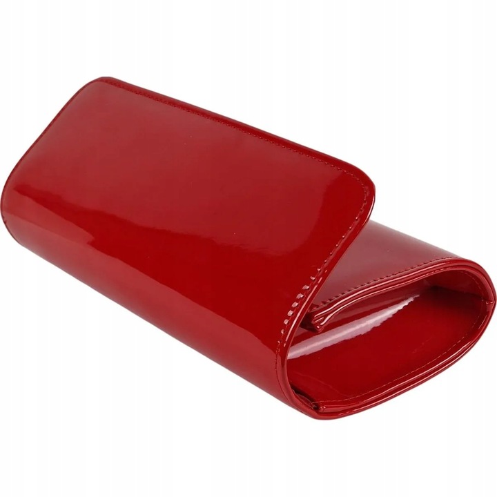 Torebka kopertówka wizytowa wieczorowa czerwona lakierowana