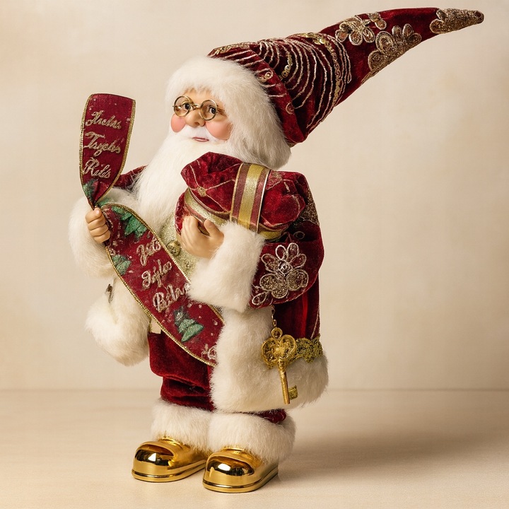 ŚPIEWAJĄCY I TAŃCZĄCY MIKOŁAJ Z PREZENTAMI DUŻY 40 CM NA ŚWIĘTA, DLA DZIECI
