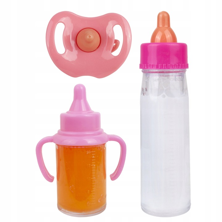 Zestaw magiczna butelka mleko bidon sok smoczek dla lalki HX853-1
