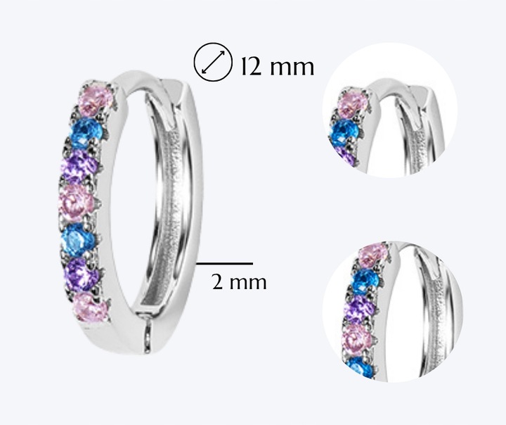 Kolczyki srebrne 925 dla dziewczynki dzieci koła kółka srebro 925 rodowane