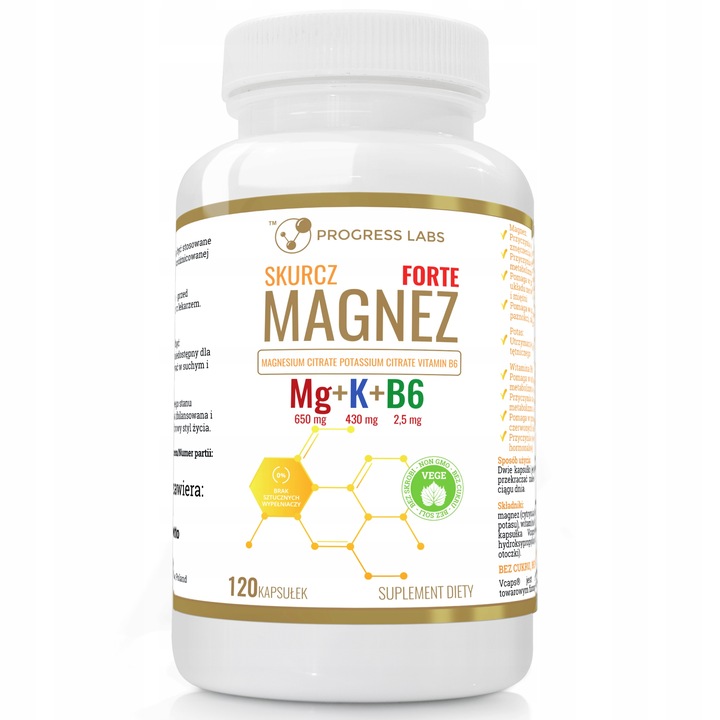 Magnez + Potas cytrynian + P-5-P B6 - Forte 120kap