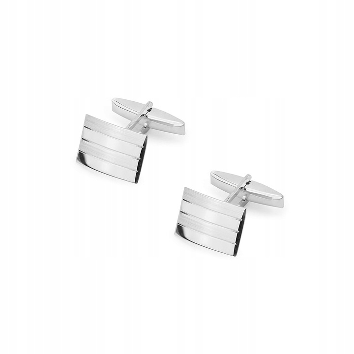 SREBRNE MĘSKIE SPINKI DO MANKIETÓW pr. 925 Zdobione + Pudełko