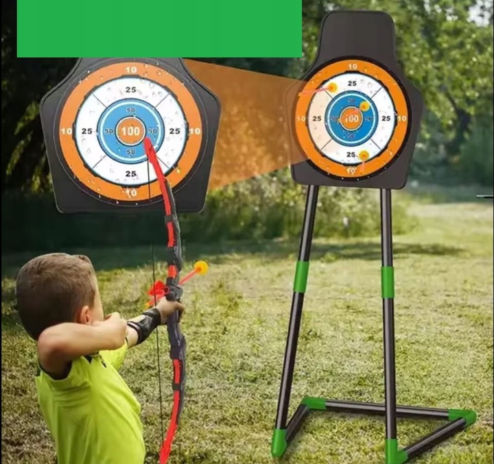 DUŻY ŁUK LED ŚWIECĄCY STRZAŁY TARCZA KOŁCZAN BEZPIECZNY ZESTAW STRZELECKI