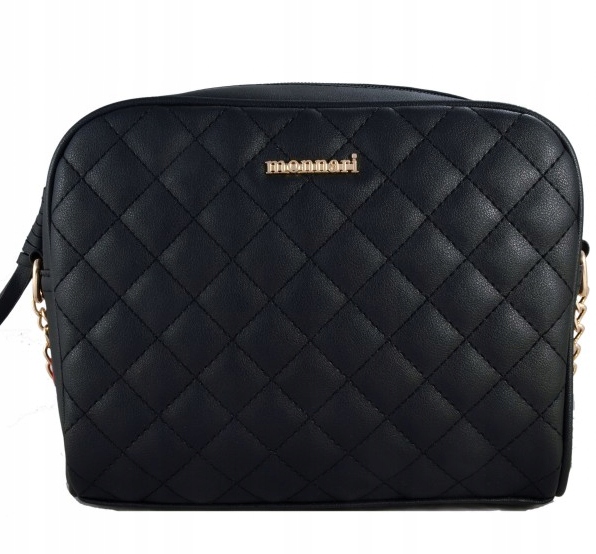 Monnari Czarna Pikowana Torebgka Listonoszka z łańcuszkiem
