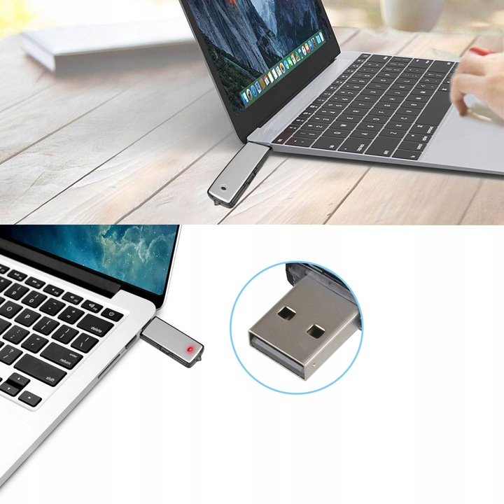 Mini Dyktafon szpiegowski podsłuch PENDRIVE ukryty rejestrator głosu USB