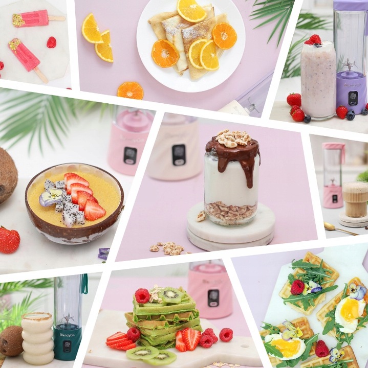 Blender kielichowy BlendyGo 3 Mikser do smoothie 250W zielony + GRATIS!