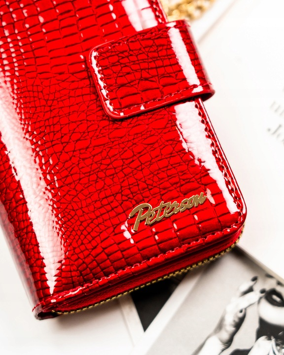 Portfel damski Peterson na zatrzask elegancki pojemny suwak na prezent