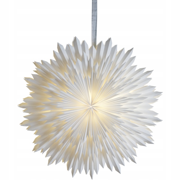 Gwiazda wisząca biała ICE 70 cm