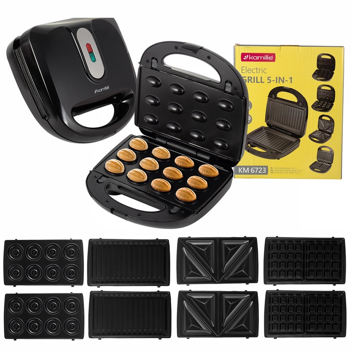 OPIEKACZ 5w1 FORMA do ORZESZKÓW PĄCZKÓW GOFROWNICA GRILL TOST KANAPEK