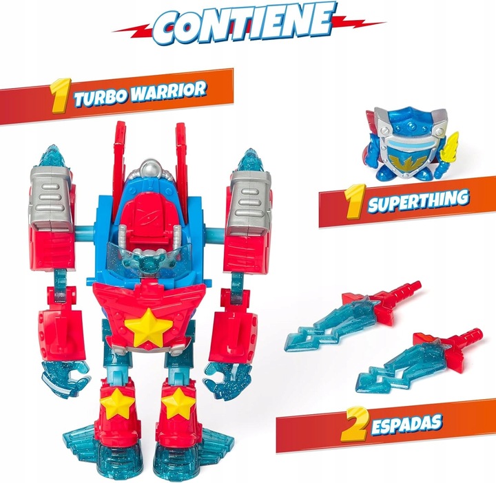 SUPERTHINGS Turbo Warrior Power robot Transformer Zings Things Figurka