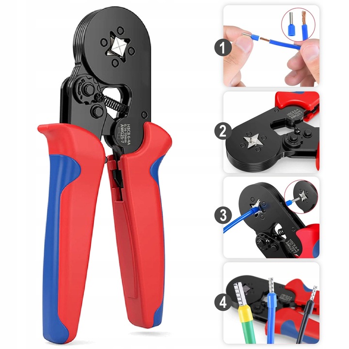 ZACISKARKA PRASKA do tulejek kablowych kabli konektorów +500 SZT AKCESORIÓW