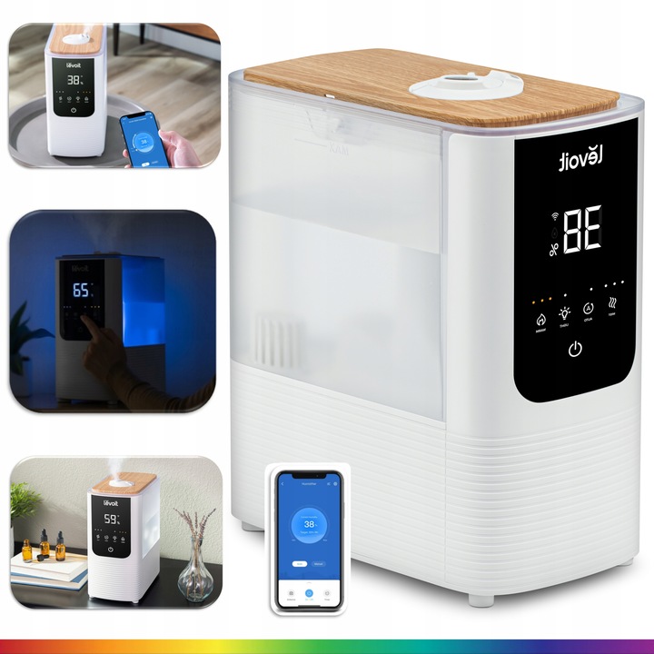 Nawilżacz powietrza Levoit OasisMist 450S dyfuzor ciepła zimna mgiełka 40m2