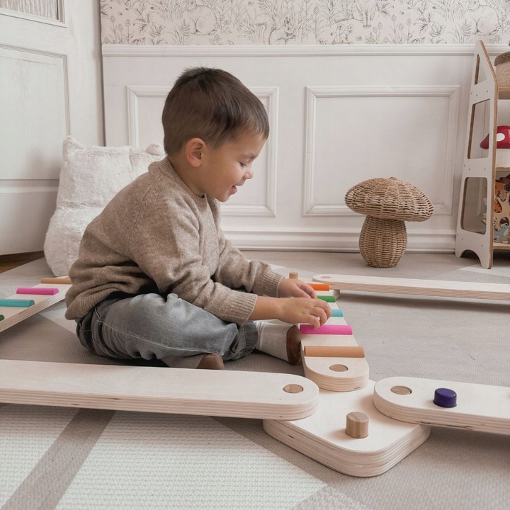 DREWNIANY TOR BALANSOWY XL ŚCIEŻKA SENSORYCZNA 14e