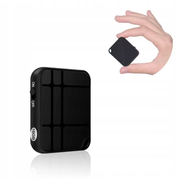 Mini dyktafon szpiegowski 50h nagrań detekcja głosu 16GB prosta obsługa